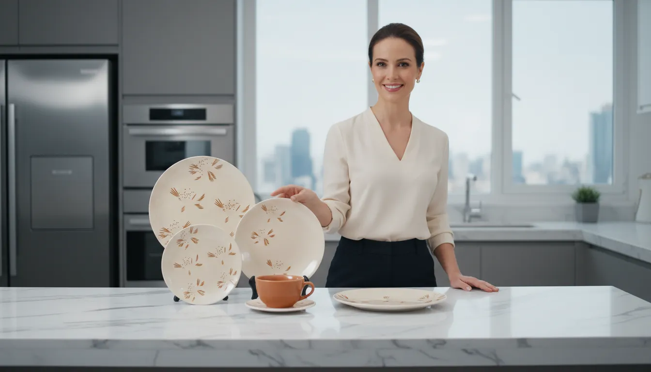 Aparelho de jantar minimalista para famílias grandes