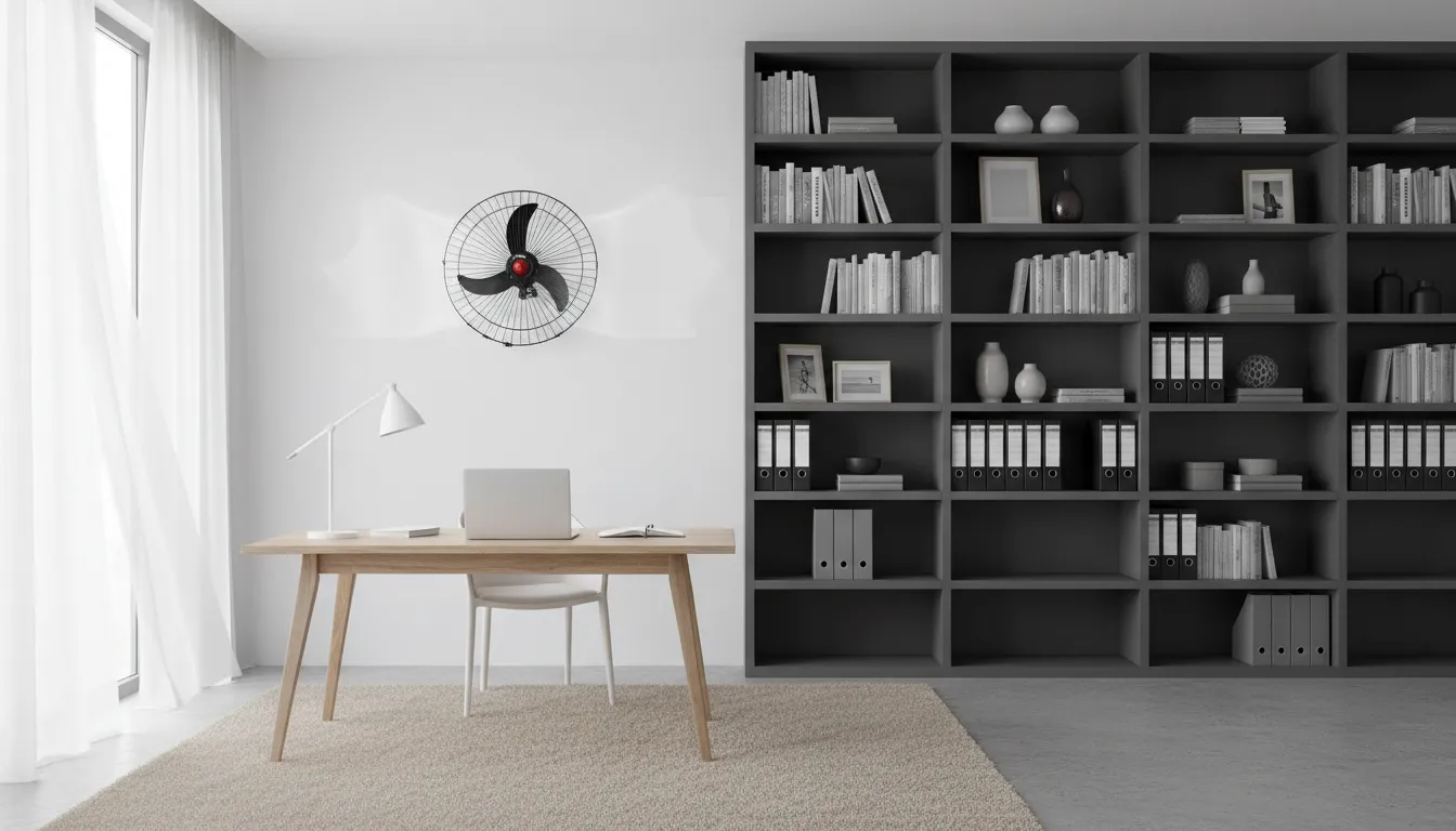 Qual ventilador de parede escolher para ambiente de 25m²? Ventilador de parede potente para ambiente médio