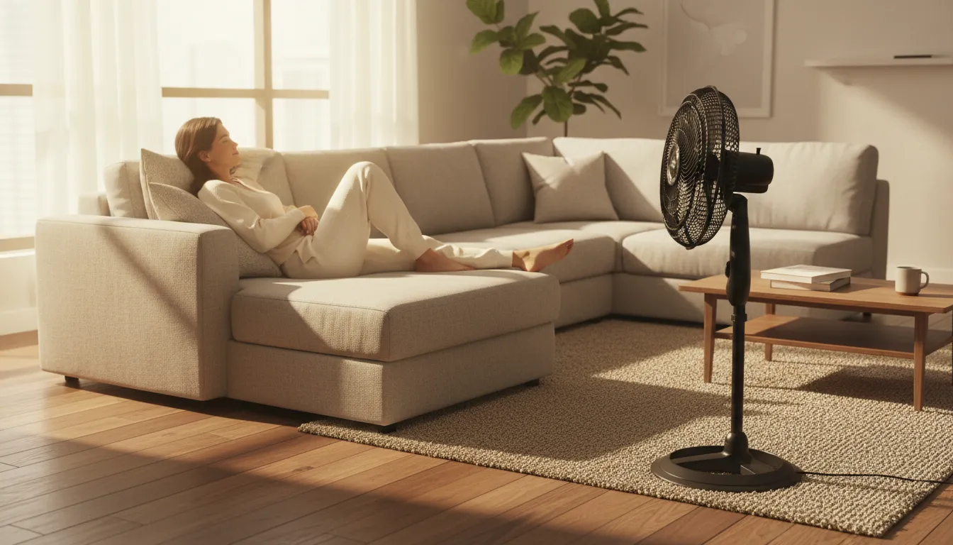 ventilador de coluna silencioso para videochamada