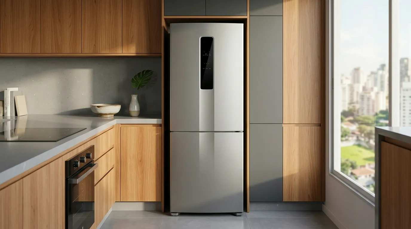 Capacidade ideal de geladeira inox para dois adultos