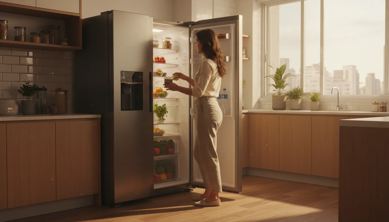 Geladeira inox conectada com Alexa e tecnologia smart home