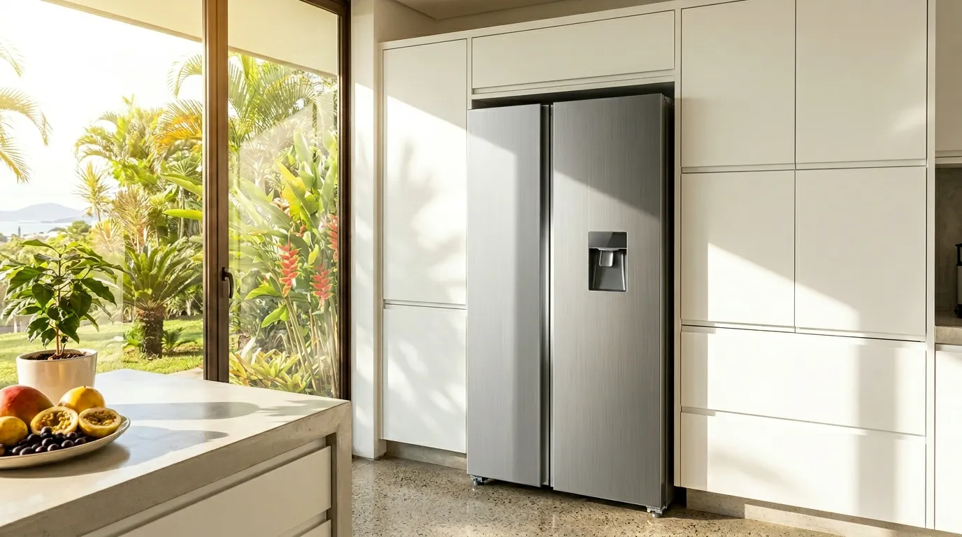 Geladeira inox grande para família com alto consumo diário