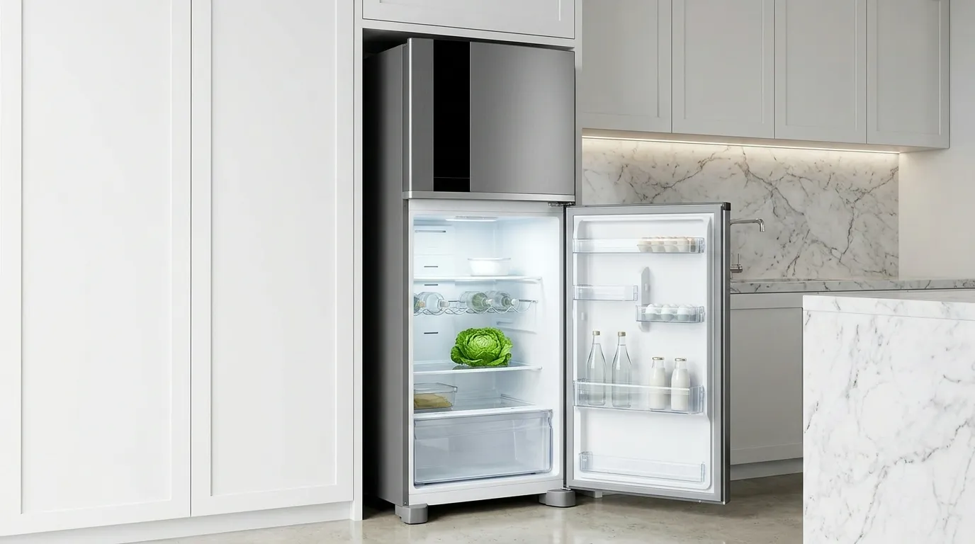 Comparativo de geladeiras inox Brastemp e Electrolux em oferta