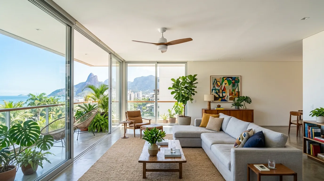 ventilador de teto moderno silencioso